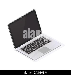 Vektor isometrische Laptop auf weißem Hintergrund. Detaillierte isometrische Symbol Stock Vektor