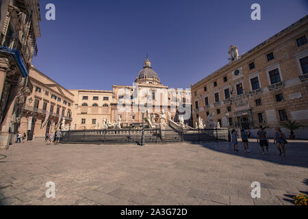 Piazza della Vergogna in Palermo. Stockfoto