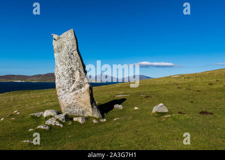 Der Macleod Stein auf Nisabost auf der Isle of Harris Stockfoto