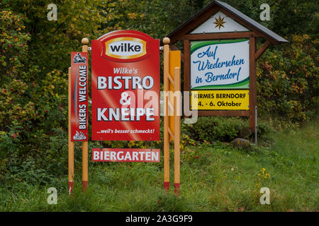 Wilke Waldecker Fleisch- und Wurstwaren GmbH & Co.KG, der Lebensmittelüberwachung des Landkreises Waldeck-Frankenberg (Nordhessen) hat das Werk geschlossen. Stockfoto