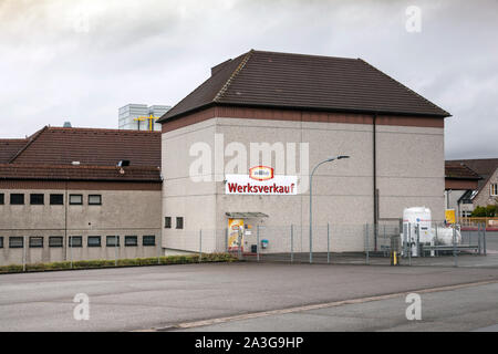 Wilke Waldecker Fleisch- und Wurstwaren GmbH & Co.KG, der Lebensmittelüberwachung des Landkreises Waldeck-Frankenberg (Nordhessen) hat das Werk geschlossen. Stockfoto