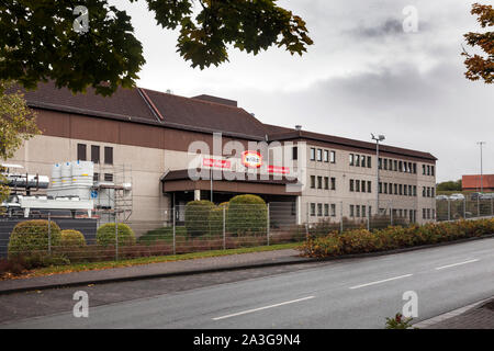 Wilke Waldecker Fleisch- und Wurstwaren GmbH & Co.KG, der Lebensmittelüberwachung des Landkreises Waldeck-Frankenberg (Nordhessen) hat das Werk geschlossen. Stockfoto