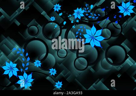 3D-Marmor mit Kreis Hintergrundbild, 3D-Rendering Stockfoto