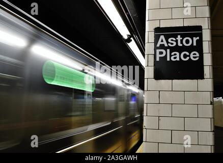 New York City U-Bahn Greenwich Village So Ho Terminal Stockfoto