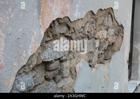 Ein Broken Wall Stockfoto