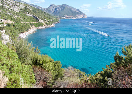 Strand von Cala Fuili, Cala Gonone, Golf von Orosei, Sardinien, Italien Stockfoto