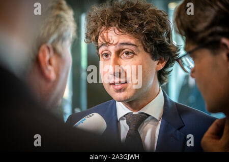 Den Haag, Niederlande. 08 Okt, 2019. DEN HAAG, 08-10-2019, Groenlinks Mitglied des Parlaments Jesse Klaver. Credit: Pro Schüsse/Alamy leben Nachrichten Stockfoto