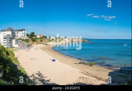 Frankreich, Finistere, Clohars-Carnoet, Le Pouldu, Grands Sables Strand Stockfoto