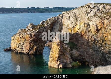 Frankreich, Finistere, Armorica Regionaler Naturpark, Halbinsel Crozon, Pointe de Dinan Stockfoto