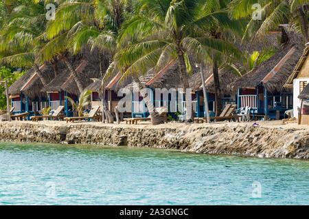 Philippinen, Palawan, Roxas, Green Island Bay, Sea Front Zimmer modessa Island Resort Stockfoto