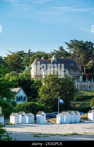 Frankreich, Finistere, Aven Land, Nevez, Port Manec'h, der Strand und Manoir Dalmore Boutique Hotel Stockfoto