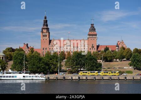 Polen, Westpommern, Smolecin (Szczecin), der Oder und der Stadtmauer (Boleslaw Chrobry ich den Mutigen, der erste polnische König Boleslaw Chrobry ICH), Leiter der Abteilung (Westpommern Westpommern) Stockfoto