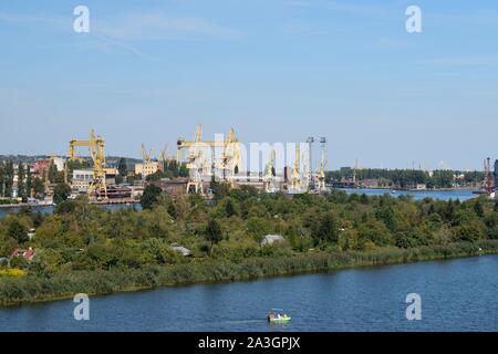 Polen, Westpommern, Smolecin (Szczecin), Stettiner Werft und Hafen Stockfoto