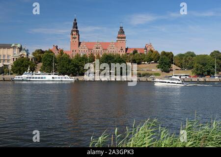 Polen, Westpommern, Smolecin (Szczecin), der Oder und der Stadtmauer (Boleslaw Chrobry ich den Mutigen, der erste polnische König Boleslaw Chrobry ICH), Leiter der Abteilung (Westpommern Westpommern) Stockfoto