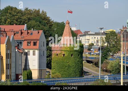 Polen, Westpommern, Smolecin (Szczecin), Baszta, ist der älteste donjon der Stadt im frühen 14. Jahrhundert Stockfoto
