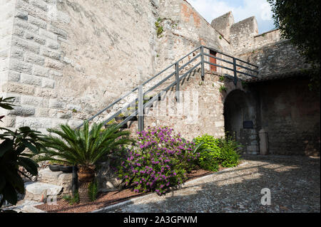 Castello Scaligero in Malcesine, Provinz Verona, Venetien, Italien Stockfoto