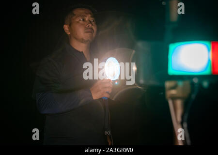 Takiya - ryo Unterwasserjagd auf See Hanama, Hamamatsu, Japan Stockfoto