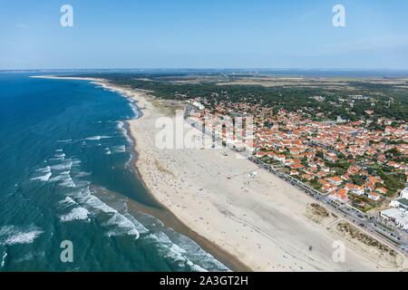 Gironde, Frankreich Soulac Sur Mer, das Seebad (Luftbild) Stockfoto