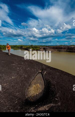 Kolumbien, Vichada, Puerto Carreno, Ventana finden auf der Orenoco Flusses Stockfoto