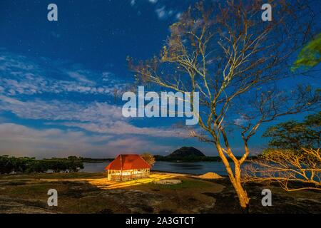 Kolumbien, Vichada, Puerto Carreno, Ventana finden auf der Orenoco Flusses, Unterkünfte in den Hängematten zu unterbrechen Stockfoto
