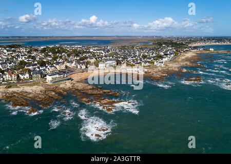 Frankreich, Loire Atlantique, Le Croisic, die wilde Küste, Hafen, Lin. Stockfoto