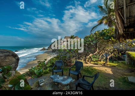 Kolumbien, Sierra Nevada de Santa Marta, Parc Tayrona, Maloka Barlovento Hotel Stockfoto
