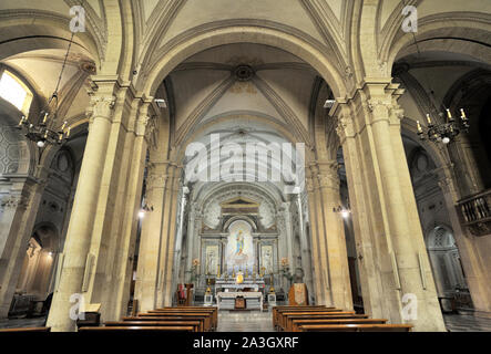 Italien, Rom, Piazza Navona, Kirche Nostra Signora del Sacro Cuore (unsere Lieben Frau vom heiligen Herzen), auch bekannt als San Giacomo degli Spagnoli Stockfoto