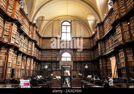 Italien, Rom, Biblioteca Angelica Bibliothek, Salone Vanvitelliano Stockfoto