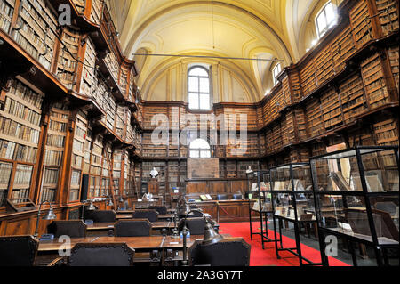 Italien, Rom, Biblioteca Angelica Bibliothek, Salone Vanvitelliano Stockfoto