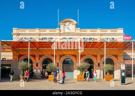 Frankreich, Pyrenees Orientales, Perpignan, den Bahnhof Stockfoto