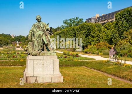 Frankreich, Paris, Jardin des Plantes, Statue von Buffon Stockfoto