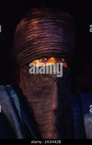 Algerien, Tamanrasset, Porträts von Tuareg an Tafsit Partei Stockfoto