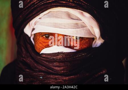 Algerien, Tamanrasset, Porträts von Tuareg an Tafsit Partei Stockfoto