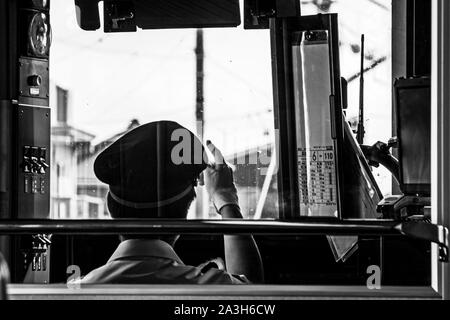 Japanische Lokführer in Hamamatsu, Japan Stockfoto