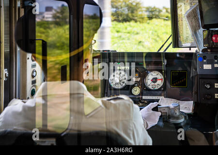 Japanische Lokführer in Hamamatsu, Japan Stockfoto