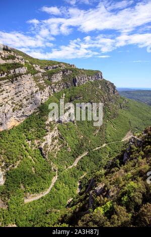 Frankreich, Alpes Maritimes, Parc Naturel Regional des Prealpes d'Azur Gourdon, Gorges du Loup Stockfoto