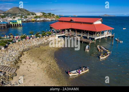 Papua-neuguinea, Golf von Papua Region, National Capital District, National Capital District, Stadt von Port Moresby, Koki, Koki Fischmarkt (Luftbild) Stockfoto