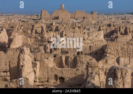 China, Xinjiang autonome Region, Turfan oder Turpan, antike Stadt Gaochang ruiniert, auf der Silk Road Stop Stockfoto