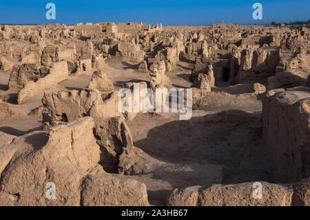 China, Xinjiang autonome Region, Turfan oder Turpan, antike Stadt Gaochang ruiniert, auf der Silk Road Stop Stockfoto