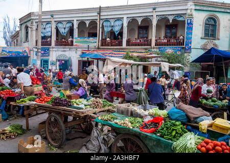 China, Xinjiang autonome Region, Kashgar, Altstadt, Markt Stockfoto