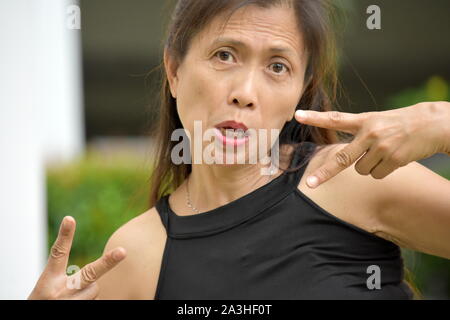 Eine Frau Spaß Stockfoto