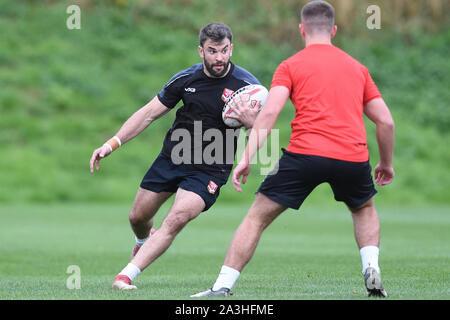 29. September 2019, Wales Herren Rugby League 9 WM-Training am Sonntag, den 29. September 2019 an der Rydal Penrhos Schule in Colwyn Bay; Elliot Kear von Wales Rugby League Stockfoto