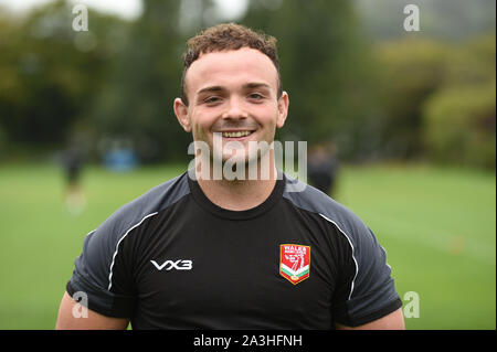 29. September 2019, Wales Herren Rugby League 9 WM-Training am Sonntag, den 29. September 2019 an der Rydal Penrhos Schule in Colwyn Bay; Curtis Davies von Wales Rugby League Stockfoto