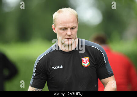 29. September 2019, Wales Herren Rugby League 9 WM-Training am Sonntag, den 29. September 2019 an der Rydal Penrhos Schule in Colwyn Bay; Rhys Evans von Wales Rugby League Stockfoto