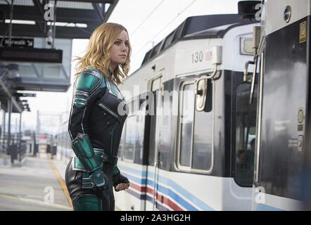 CAPTAIN MARVEL 2019 Walt Disney Pictures/Marvel Studios Film mit Brie Larson Stockfoto