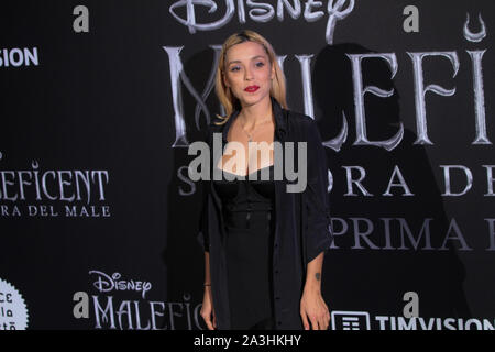 Italien. 07 Okt, 2019. Gast während der Europäischen Premiere der Disney Film Malefiz bewirtet an Auditorium Via della Conciliazione in Rom (Foto von Paolo Pizzi/Pacific Press) Quelle: Pacific Press Agency/Alamy leben Nachrichten Stockfoto