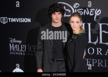 Italien. 07 Okt, 2019. Gast während der Europäischen Premiere der Disney Film Malefiz bewirtet an Auditorium Via della Conciliazione in Rom (Foto von Paolo Pizzi/Pacific Press) Quelle: Pacific Press Agency/Alamy leben Nachrichten Stockfoto