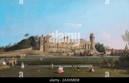 Warwick Castle von Canaletto (Giovanni Antonio Canal - 1697-1768), Öl auf Leinwand, c. 1748/9 Stockfoto