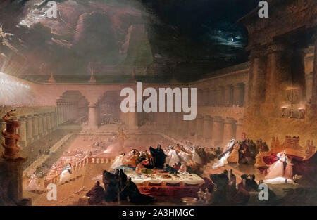 Belshazzar's Feast von John Martin (1789-1854), Öl auf Leinwand, 1820 Stockfoto