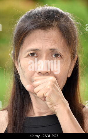 Eine kranke Frau Senior Stockfoto